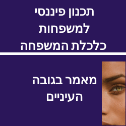 תכנון פיננסי למשפחות כלכלת המשפחה