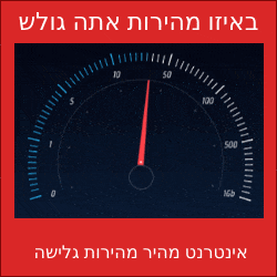 באיזה מהירות אני גולש באינטרנט